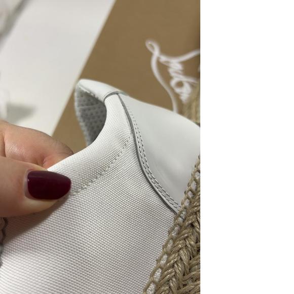 Espasneak WOMEN'S white Cotton Lace Up Espadrille Sneakers E173 - Picture 10 of 12